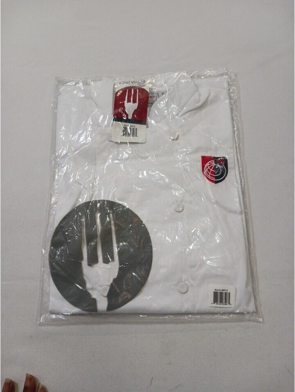 Chef Works Chef Shirt Long Sleeve White Kitchen Industrial Work Uniform Small